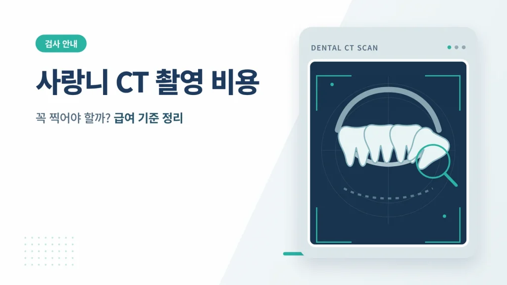 사랑니 CT 촬영 비용